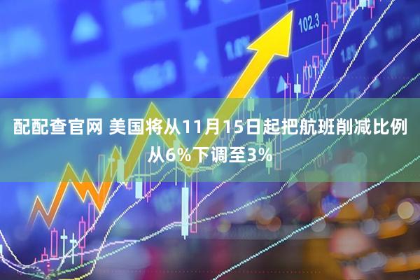 配配查官网 美国将从11月15日起把航班削减比例从6%下调至3%